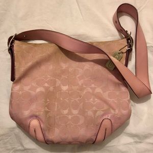 Coach Pink Bucket Bag with Adjustable Strap